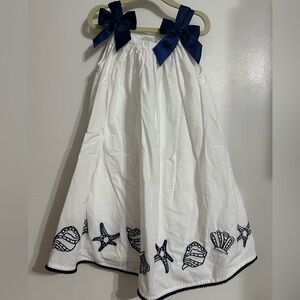 Rachel Zoe White and Navy Kids Skirt with Sea Motifs